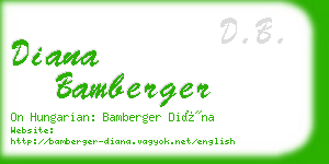 diana bamberger business card